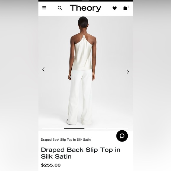 THEORY DRAPED SILK TOP ||MAUVE MIST, NWT - Picture 2 of 12